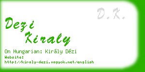 dezi kiraly business card